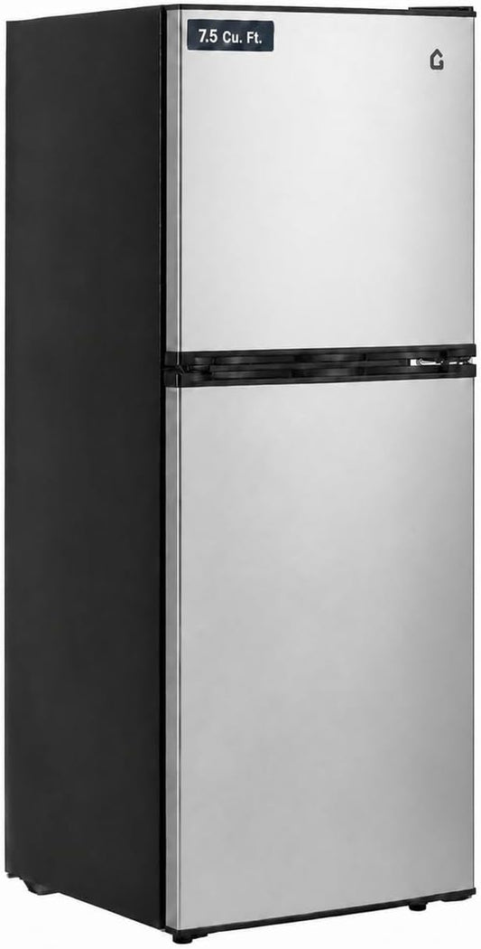 PioneerWorks 7.5 Cu. Ft. Compact Refrigerator | Two Door Mini Fridge with Energy-Efficient & Quiet Operation | for Dorm, Office, Bedroom, Kitchen, Bar Use with Adjustable Shelves