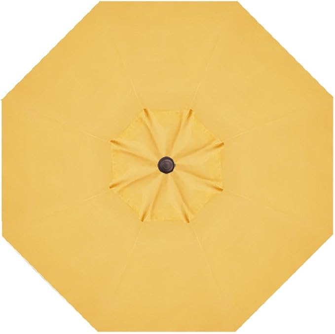 Treasure Garden 9-Foot (Model 810) Deluxe Auto-Tilt Market Umbrella with Bronze Frame and Obravia2 Fabric: Lemon
