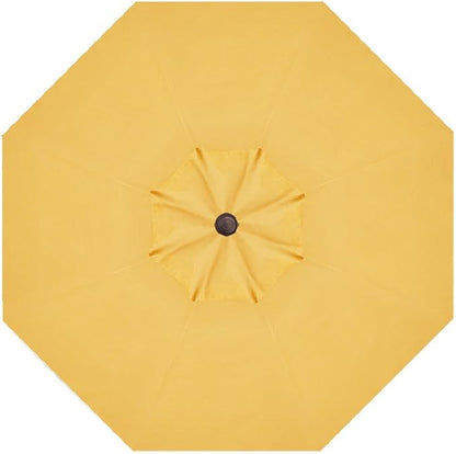 Treasure Garden 9-Foot (Model 810) Deluxe Auto-Tilt Market Umbrella with Bronze Frame and Obravia2 Fabric: Lemon