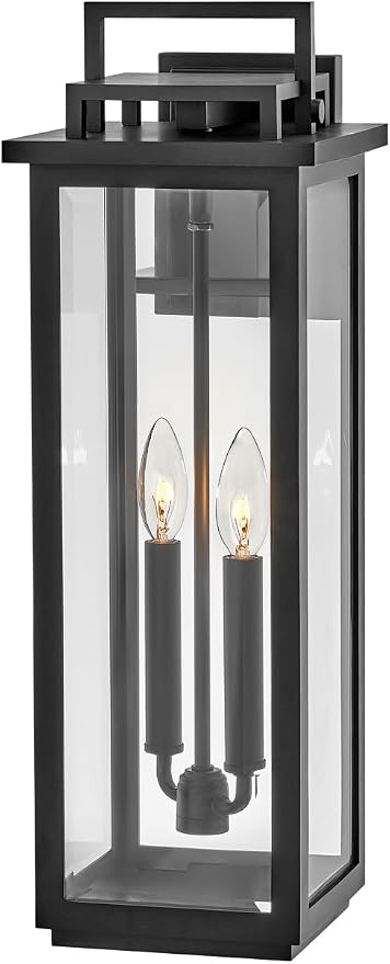 Hinkley Winthrope Large Outdoor Wall Mount Lantern, Black Finish
