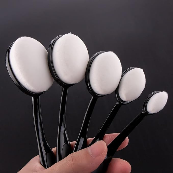 UNIMEIX 5 Pack Blending Brush for Card Making Crafting Ink Blender Brushes Set Tool Paper Background Brush Drawing Scrapbooking & Stamping Supplies (Black)