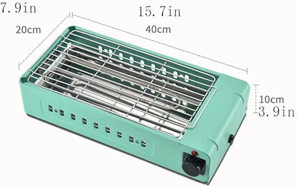YYDS Charcoal Grill Multi-Function Barbecue Grill Small Household Electric Oven Small Frying and Roasting Dual Purpose (Size: 40 * 20 * 10cm) BBQ Grill (Color : B)
