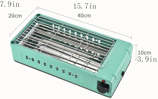 YYDS Charcoal Grill Multi-Function Barbecue Grill Small Household Electric Oven Small Frying and Roasting Dual Purpose (Size: 40 * 20 * 10cm) BBQ Grill (Color : B)