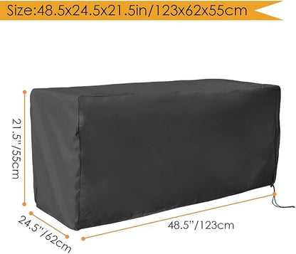 Deck Box Cover Waterproof Heavy Duty Patio Ottoman Cover All Weather Protection Outdoor Large Deck Cover Rectangular for Keter Suncast Lifetime