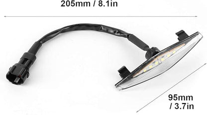 4Pcs Grille Lamp Front Mesh LED Lights for TRD Pro 2014-2019 Black Shell Yellow Light - Durable Waterproof ABS, Bright Safety Lighting, Easy Install for Off - Road (White Case)