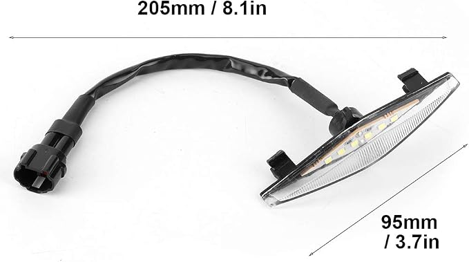 Grille Lamp LED Lights Bright Light for Pro 2014-2019 ABS Plastic 4 Pcs (White Case)