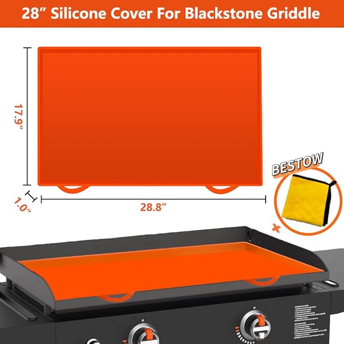 28" Silicone Mat for Blackstone Accessories Blackstone Grill Mat for Silicone Cover for Outdoor Grill Durable Griddle Accessories All Season Cooking Protective Cover