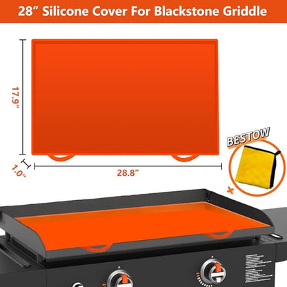 28" Silicone Mat for Blackstone Accessories Blackstone Grill Mat for Silicone Cover for Outdoor Grill Durable Griddle Accessories All Season Cooking Protective Cover