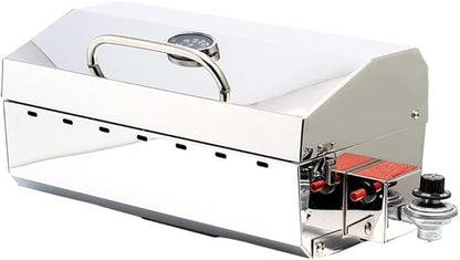 Camco 58131 Stow N' Go 160 Gas Grill with Thermometer and Igniter, White