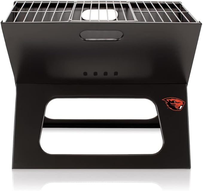 PICNIC TIME NCAA Oregon State Beavers X-Grill Portable Grill - Camping Grill - Small Charcoal Grill for Tailgating
