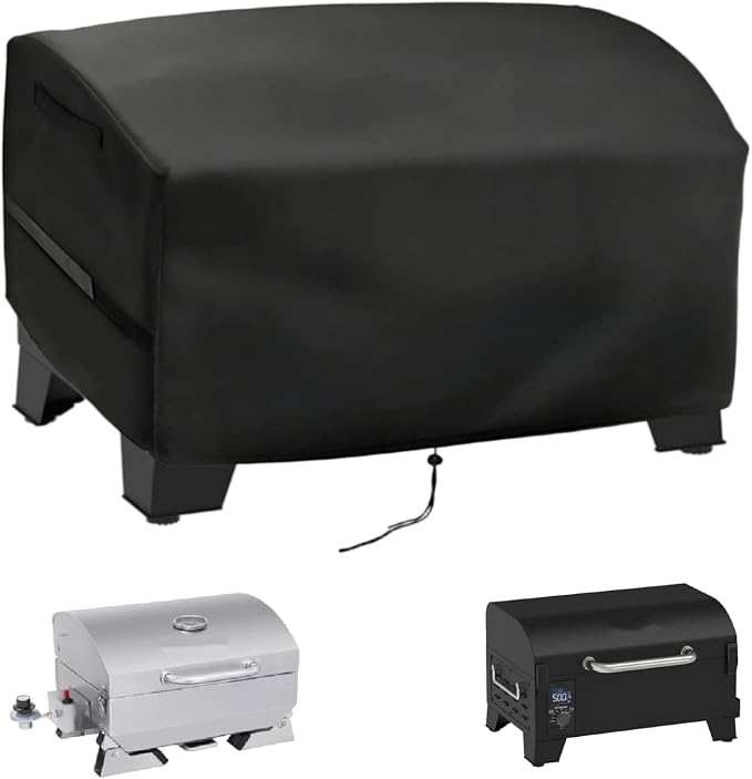Mini Tabletop Grill Cover for Pit Boss PB150PPG for Royal Gourmet GT1001 | 25x19x14,Waterproof Dustproof Heavy Duty Oxford Fabric,for PitBoss PB150PPG Table Top Wood Pellet Grill for Gourmet GT1001