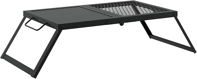 Portable Charcoal Grill Foldable Camping Barbecue Stove for Outdoor Cooking Garden Backyard Picnic 26.77 x 11.81 x 6.69 in Black
