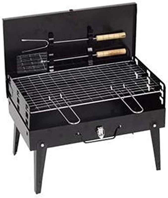 Portable Charcoal Barbecue Grill, Folding Stainless Steel Outdoor Home Kitchen Camping Cooking Tool Accessories