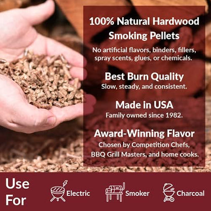 BBQr's Delight Wood Smoking Pellets - Super Smoker Variety Value Pack - 1 Lb. Bag - Apple, Hickory, Mesquite, Cherry, Pecan and Sugar Maple