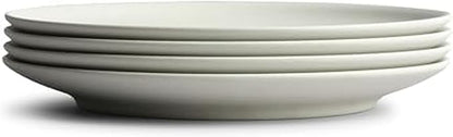Year & Day Outdoor Set of 4 Unbreakable Lightweight Dinner Plates, Plant Derived, Moon White, 10.6 inch