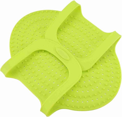 Heat Resistant Turkey Lifter, Silicone Roasting Rack Non Stick, Food Grade Silicone Non Stick Turkey Lifter with Anti Scald Feature Turkey Lifter for Roasts (Green)