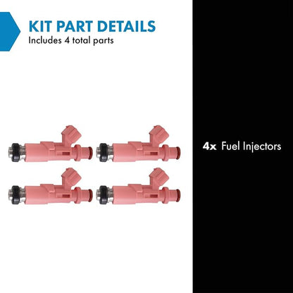 TRQ Fuel Injector Set | For 2000 Toyota 4Runner 2000-2004 Tacoma