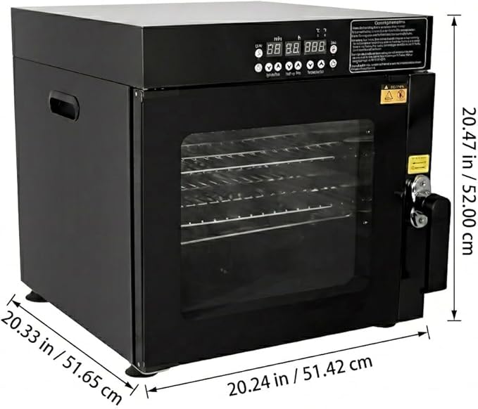CLIVIA 3-in-1 Countertop Electric Smoker & Oven, 500°F High-Heat Roaster & Dehydrator, Stainless Steel with Viewing Window, 2-Tier Adjustable Racks, Side-Loading Wood Chip Box for Jerky, Baking & BBQ