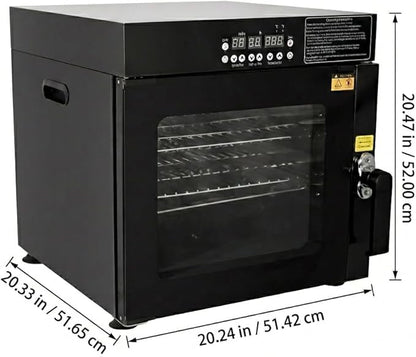 CLIVIA 3-in-1 Countertop Electric Smoker & Oven, 500°F High-Heat Roaster & Dehydrator, Stainless Steel with Viewing Window, 2-Tier Adjustable Racks, Side-Loading Wood Chip Box for Jerky, Baking & BBQ