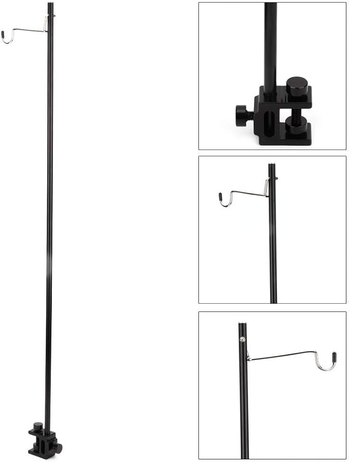 Aluminum Alloy Folding Light Stand Adjustable Height Portable Lamp Pole 90.5cm Durable Bracket for Outdoor Camping Picnic Use