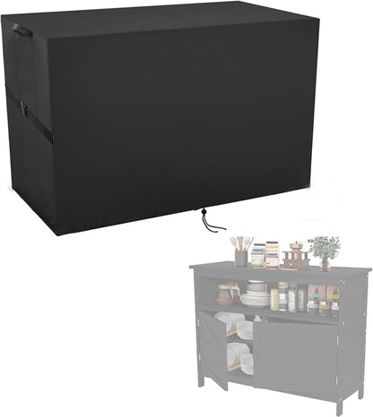 Deck Box Cover for Congfutt Outdoor Storage Cabinet | Waterproof Resin Storage Box Bin Covers Outdoor Sideboard Cover- 44"L x 17"D x 33"H
