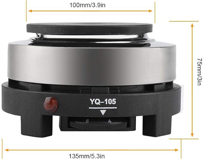 Nikou Portable Mini Stove, 500W Small Electric Hot Plate, Hot Burner Cooktop