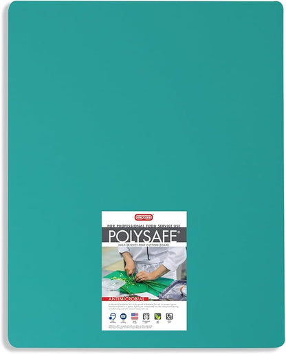 Dexas NSF Certified Polysafe Pastry Board, 16 x 20 inches, Reversible Kitchen Cutting Board, Teal Green