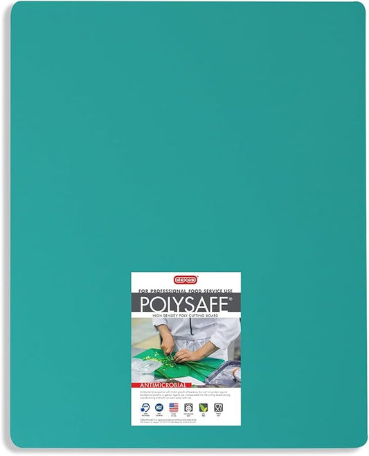 Dexas NSF Certified Polysafe Pastry Board, 16 x 20 inches, Reversible Kitchen Cutting Board, Teal Green