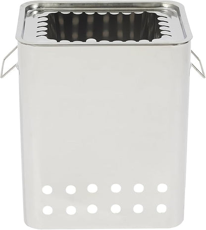 Smokeless Square Barbecue Hanging Grill with 26 Skewers, Portable Vertical Charcoal Grill for Travel Camping