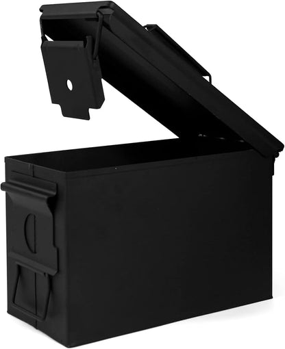 GUGULUZA Metal Ammo Can 30 50 Cal, Waterproof Airtight Ammo Containers Case | Heavy-Duty Ammunition Storage Case Military Container, Lockable Box w/Flip Top for Long-Term Storage Bullet, 30Cal and 50 Cal
