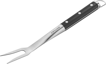 ZWILLING BBQ+, 5-pc Grill Tool Set, Grill Spatula, Grill Tongs, Grill Fork, Basting Brush, Chef's Wrap, Made from Durable and Corrosion-Resistant Stainless Steel, Travel Friendly, Easy-to-Clean