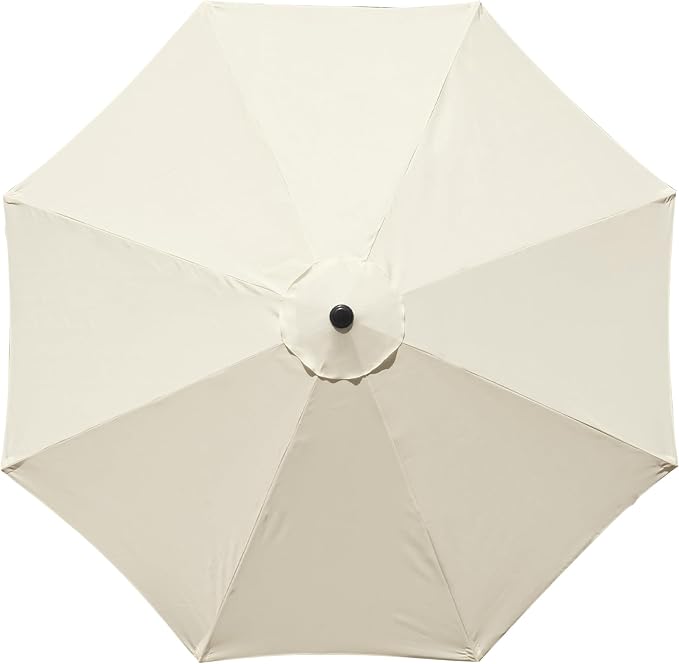 10Feet Patio Umbrella Replacement Canopy, For 8 Ribs,Market and Table Umbrella Top,Universal Strong and Thick Umbrella Canopy,UV Protection,Canopy Only. (Beige)