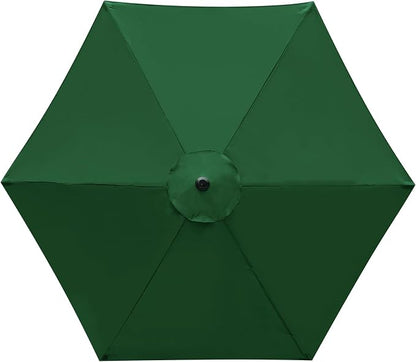 9 Feet Patio Umbrella Replacement Canopy for 6 Ribs, Market Umbrella Top, Yard Table Umbrella Top Cover,Universal Strong and Thick Umbrella Canopy,Canopy Only