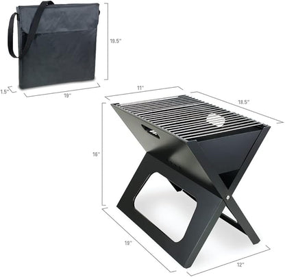 PICNIC TIME NCAA Colorado Buffaloes X-Grill Portable Grill - Camping Grill - Small Charcoal Grill for Tailgating