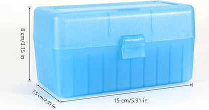 50 Round Rifle Ammo Can | Durable Plastic Ammo Storage Box with Lock | Waterproof Box, Bullet & Tool Organizer for Travel & Range | Secure Locking Ammo Container