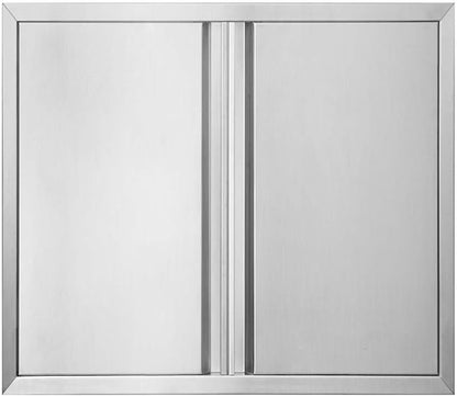 BI-DTOOL Double BBQ Access Door 24" W x 24" H 304 Brushed Stainless Steel BBQ Island Doors for Outdoor Kitchen, Outdoor Cabinet, Barbeque Grill or BBQ Island