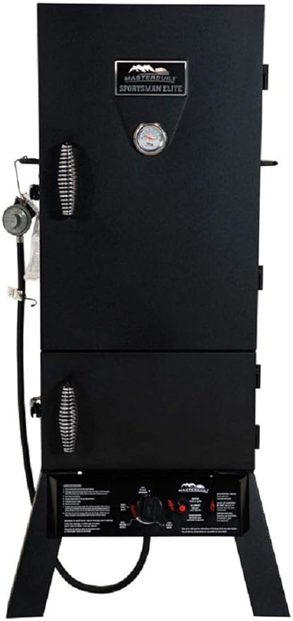 Masterbuilt Sportsman Elite 30 in. 1 Burners Propane Smoker Black 15400 BTU