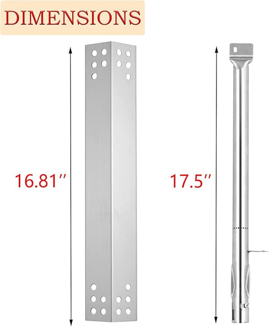 GR2210601-MM-00 Flame Tamer Burner Replacement Parts for Members Mark Grill Parts 614714 16261 Member's Mark 5 Burner GR2210601-MM-00 Sam’ s Club Heat Plates Shield Grill Burner Crossover Tube Kit