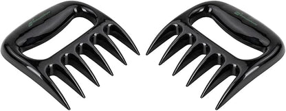 Restaurantware Met Lux 4.5 x 4.1 Inch Meat Claws 2 Meat Shredders - Sharp Blades With Handle Black Plastic Bear Claws Durable For Shredding Pork Chicken or Turkey