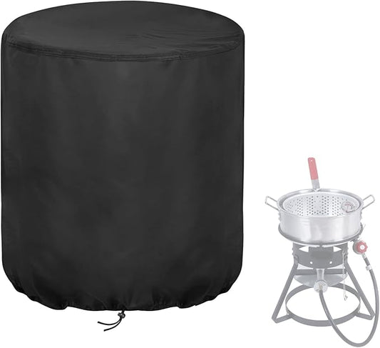Outdoor Fryers Cover for FIRE RIOT with Heavy Gauge Aluminum Pots & Basket, Waterproof Deep Fryer Cover for Outdoor Cooking-(22x22x28 inch)
