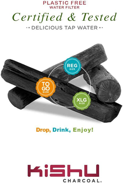 Kishu Charcoal Regular size for Pitchers. The finest form of activated charcoal. Fits in any pitcher. Made by Japanese artisans. The simple, green way to filter water.