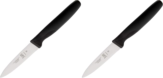 Mercer Culinary M23900P Millennia Black Handle, 3-Inch Slim, Paring Knife