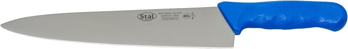 Winco 10" Blue Chef's Commercial-Grade Knife | Razor sharp, Restaurant service, Great for Meat Prep, Vegetable Prep, Bread Service and Kitchen Prep
