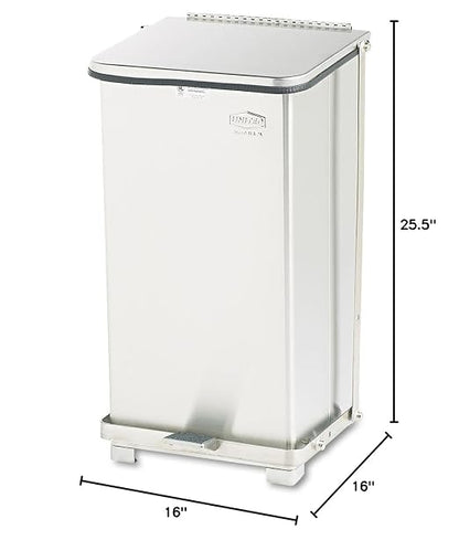 Rubbermaid Commercial Products Defenders Biohazard Steel Trash Can, Step-On, 6.5 GAL, Stainless Steel, Hospital/Doctor's Office/Healthcare Facilities