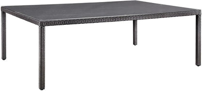 Modway Convene Collection 11-Piece Outdoor Patio Dining Set in Espresso Red