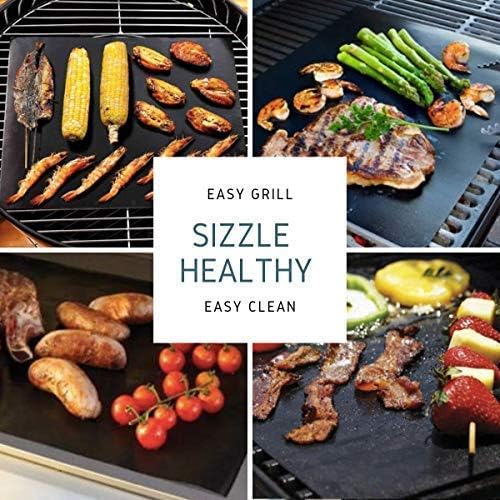 Gas Grill Outdoor BBQ Grill Mat | Prime Grill Mats Non Stick for Smoker, Oven, Gas, Charcoal and Electric Grills | Reusable Copper Grill Mats