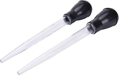 4 Pcs 11-Inch Turkey Baster with Rubber Bulb Extra Large Bulb Basters with Measuring Lines Turkey Baster Syringe Injector Needle for Cooking, Butter Drippings, Glazes, Roasting Juices