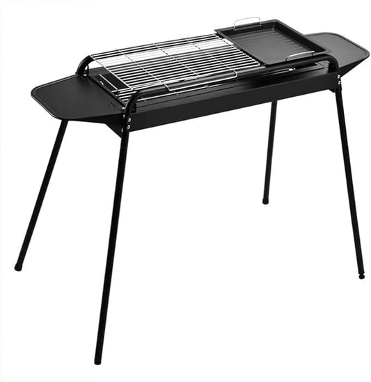 Portable Charcoal Grill for Camping BBQ Grills Outdoor Barbecue Grill Folding 77x32x82cm Lightweight Easy Carry Stable Support Carbon Fire Separation,77 * 32 * 82Cm-D