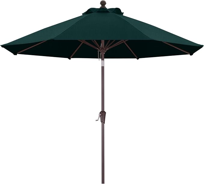 MASTERCANOPY 9ft Olefin 5-Year-Non-Fading Patio Umbrella Peacock Blue | UV/Water/Fade-Resistant Canopy, Vented Top, 8 Fiberglass Ribs – Ideal For Deck, Yard, Market