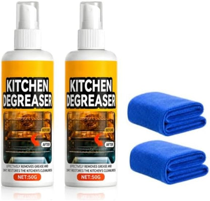 2Pcs Spray Grill Cleaner,Kitchen Degreaser Spray,Powerful Degreaser,Degreasing Spray Grill Cleaner,Suitable for Surface Cleaning of Stainless Steel, Steel,and Ceramics